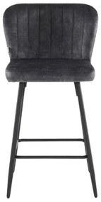 Σκαμπό Μπάρ FL2036 Fylliana Γκρί - Μαύρο 51x54x94 εκ. 2αδα