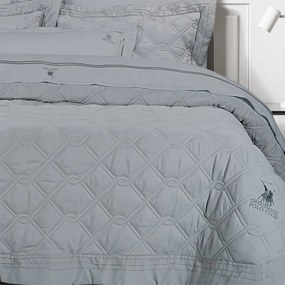 Κουβερλί Υπέρδιπλο (Σετ 220x240) Greenwich Polo Club 3D Solid 2163 Grey