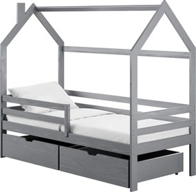 Κρεβάτι Σπιτάκι Montessori - LILA 80x200 grey