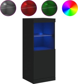 vidaXL Μπουφές με Φώτα LED Μαύρος 41 x 37 x 100 εκ.