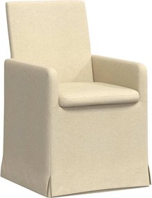 vidaXL Καρέκλες φαγητού 2 pcs Κρεμ 57 x 67 x 95 εκ ύφασμα