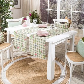 Τραβέρσα Parrillia 08 Green Teoran 40x160 Cotton-Polyester