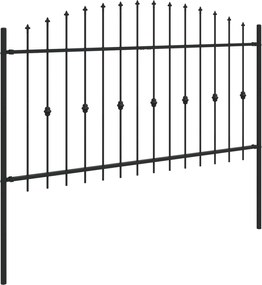 vidaXL Φράχτης με Σπίθες Μαύρο 200 x 150 cm