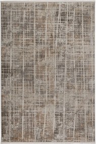 Χαλί Savoir GK91A Light Grey-Grey HB-Brown Βιοκαρπέτ 80X150cm