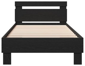 vidaXL Πλαίσιο Κρεβατιού Μαύρη Οξυά 90 x 200 cm Επεξεργασμένο ξύλο