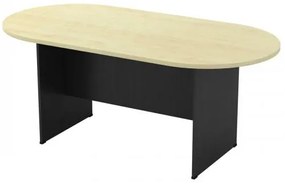ΣΥΝΕΔΡΙΟΥ-A Τραπέζι Οβάλ Dark Grey/Beech 180x90x75cm ΕΟ122,2