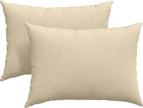vidaXL Μαξιλάρι Καναπέ 2 pcs Κρεμ 70 x 50 cm ύφασμα