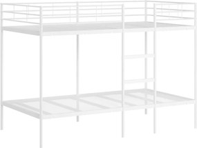 vidaXL Κουκέτα χωρίς στρώμα Λευκό 100x200 cm Ατσάλι