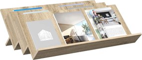 vidaXL Ράφι Περιοδικών με ράφι Δρύς Sonoma 90 x 53 x 28,5 εκ