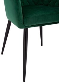 Καρέκλα-Πολυθρόνα CHARLES Βελούδο Κυπαρισσί 52x60x89Υεκ. 2αδα 52x60x89 εκ.