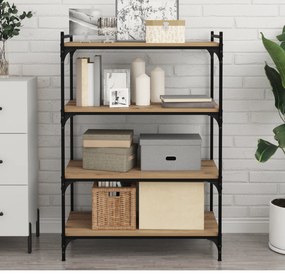 vidaXL Δίσκος Βιβλιοθήκης 4 pcs Καφέ 100 x 40 x 1.5 εκ. Μοριοσανίδα