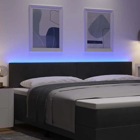 vidaXL Κεφαλάρι με φώτα λωρίδας LED με κεφαλάρι Μαύρο 100 cm Βελούδο