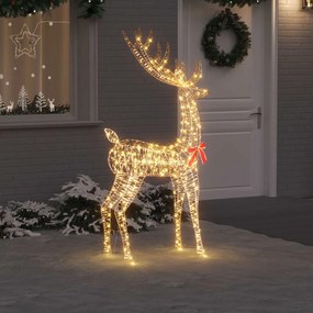 vidaXL 3D Ελάφι 250 LED Θερμό λευκό 96 x 40 x 180 cm PET