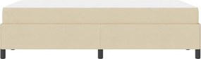 vidaXL Κρεβάτι με ελατήρια Κρεμ 120 x 190 cm ύφασμα