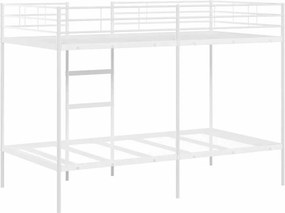 vidaXL Κουκέτα χωρίς στρώμα Λευκό 100x200 cm Ατσάλι