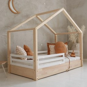 Κρεβάτι Παιδικό Montessori  New House Fello με Αφαιρούμενα Κάγκελα  100×200cm  Luletto (Δώρο 10% έκπτωση στο Στρώμα)