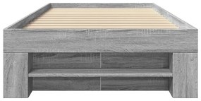 vidaXL Πλαίσιο Κρεβατιού Γκρι Sonoma 90 x 190 εκ. Επεξεργασμένο Ξύλο