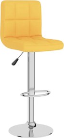 vidaXL Σκαμπό Μπαρ Μουσταρδί Υφασμάτινο