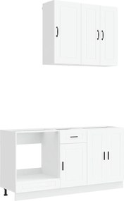 vidaXL Μονάδα κουζίνας PORTO 5 pcs Λευκό Επεξεργασμένο Ξύλο