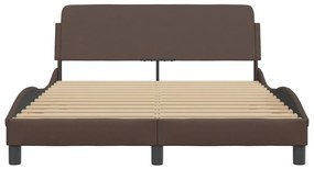 vidaXL Πλαίσιο Κρεβατιού με Κεφαλάρι Καφέ 120x200 εκ. Συνθετικό Δέρμα
