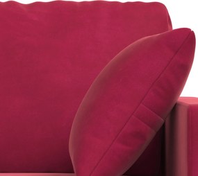 vidaXL Καναπές 2 pcs Κόκκινο