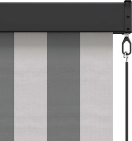 vidaXL Ρόλερ Γκρι και Λευκό 160 x 250 cm Ύφασμα και Αλουμίνιο