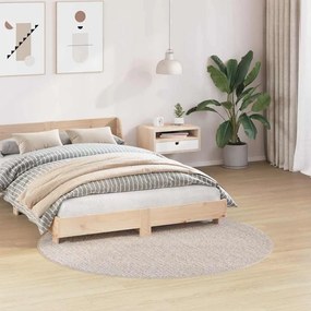 vidaXL Αντιολισθητικό Σαγκί Χαλάκι Κρεμ 160 x 160 cm PP