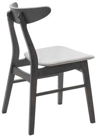 Καρέκλα Orlean pakoworld ξύλο rubber wood rustic grey-ύφασμα γκρι