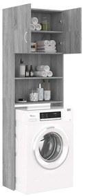 vidaXL Ντουλάπι Πλυντηρίου Γκρι Sonoma 64 x 25,5 x 190 εκ.