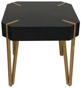 Τραπεζάκι Βοηθητικό 15-00-19909 50x50x50cm Wenge-Gold