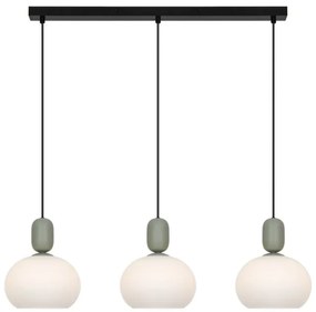 Φωτιστικό Κρεμαστό Viokef Valisia 4328500 Λευκό Ματ Λαδί (Olive green)Μαύρο Ματ