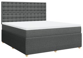 ΚΡΕΒΑΤΙ BOXSPRING ΜΕ ΣΤΡΩΜΑ ΣΚΟΥΡΟ ΓΚΡΙ 180X200 ΕΚ ΥΦΑΣΜΑΤΙΝ 3294450