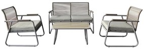 Σαλόνι Κήπου (Σετ 4Τμχ) Rocco Ε6873,2 Beige-Sand Four Seater
