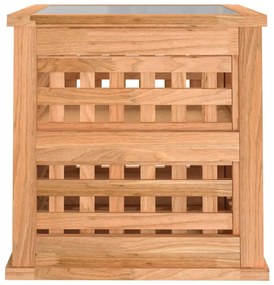 vidaXL Κομοδίνα 2 τεμ. 34 x 34 x 34 εκ. από Μασίφ Ξύλο Καρυδιάς