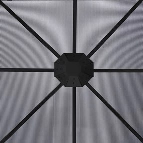 vidaXL Κιόσκι με Κουρτίνες Ανθρακί 300 x 300 x 265 εκ.