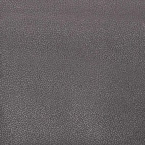 VidaXL Οθωμανικό κρεβάτι με στρώματα & LEDs Γκρι Faux Leather