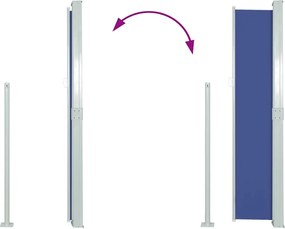 vidaXL Σκίαστρο Πλαϊνό Συρόμενο Μπλε 140 x 300 εκ.