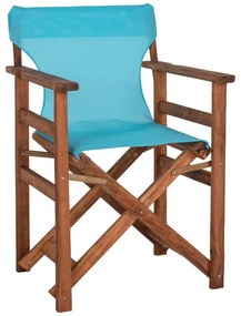 Καρέκλα Σκηνοθέτη Λήμνος Με Textilene HM10368.08 57x54x88,5cm Walnut-Ciel