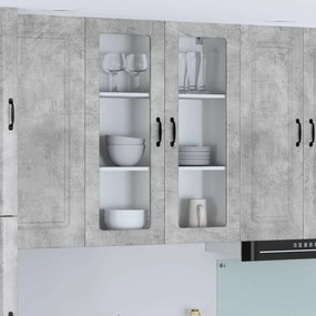 Κρεμαστό ντουλάπι κουζίνας Σκυρόδεμα Γκρι 80 x 31 x 100 εκ.