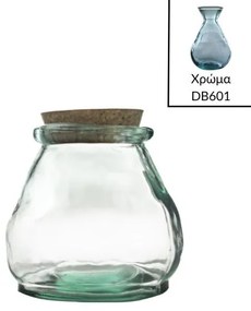 XmCasa Δοχείο - Βάζο Αποθήκευσης Vidrios San Miguel Γυάλινο Με Πώμα Από Φελλό 800ml Γαλάζιο 5918 DB601