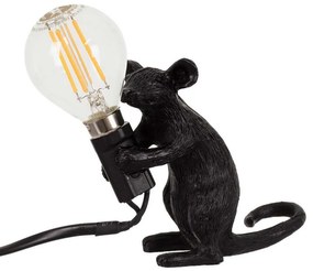Φωτιστικό Επιτραπέζιο Mouse 00678 1xE12 12x4x10cm Black GloboStar