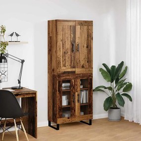 vidaXL Highboard 2 pcs Παλιό ξύλο 69,5 x 34 x 180 εκ.