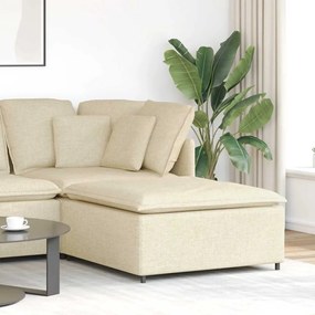 vidaXL Υποπόδιο Καναπέ-Μονάδα Κρεμ 100x100x48 εκ.