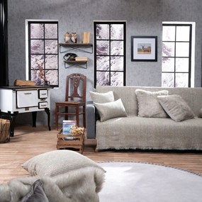 Μαξιλαροθήκη Διακοσμητική Sacramento 04 Grey Teoran 65Χ65 Acrylic,Cotton,Polyester