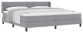 vidaXL Κρεβάτι box spring με στρώμα Ανοιχτό γκρι 200 x 200 cm