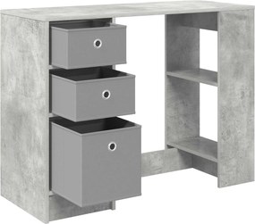 vidaXL Γραφείο Σκυρόδεμα Γκρι 100 x 40 x 75 cm Επεξεργασμένο Ξύλο