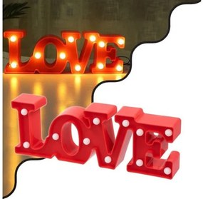 Επιτραπέζιο Διακοσμητικό Φωτιστικό LOVE 2W Μπαταρίας Globostar-76548-Κόκκινο 76548