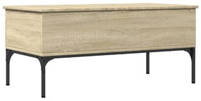 vidaXL Τραπεζάκι Σαλονιού Sonoma Δρυς 100x50x45εκ Επεξ. Ξύλο + Μέταλλο