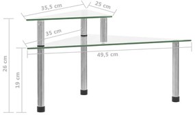 vidaXL Ραφιέρα Κουζίνας Διαφανής 49,5 x 35 x 19 εκ. από Ψημένο Γυαλί