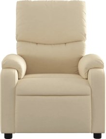 vidaXL Πολυθρόνα Ανακλινόμενη Κρεμ Υφασμάτινη